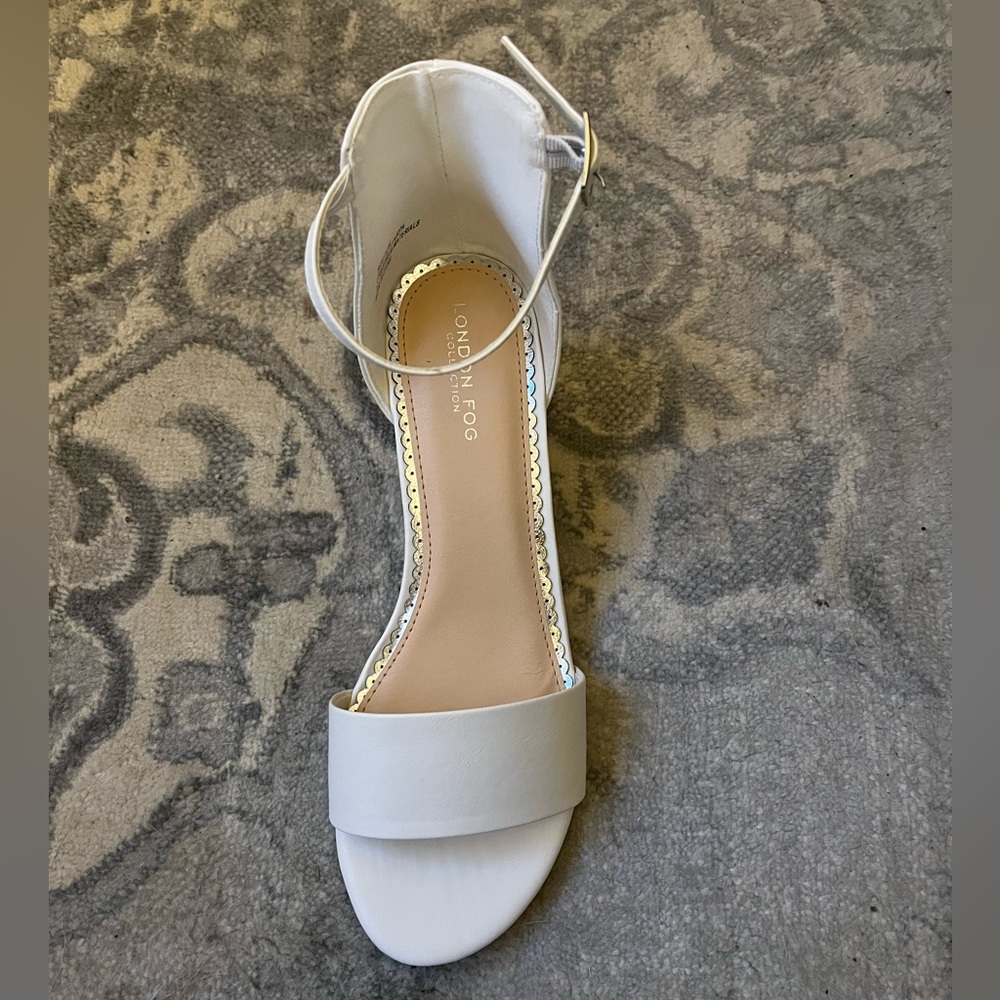 NWT Low Two Block Heel Dress Shoe Ladies Ankle Strap Pump Sandal Bridal Wedding
